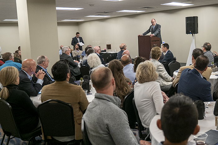 Alumni and friends gather for a Southwestern Seminary luncheon at the annual meeting of the Baptist General Convention of Texas in Waco, Texas on November 18, 2019.