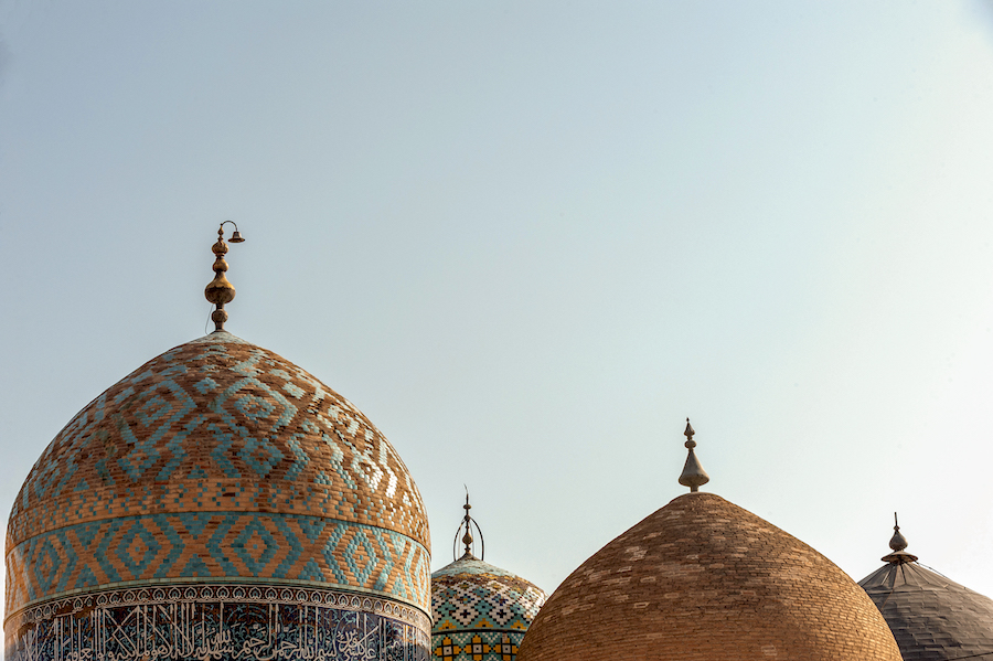 Domes of the Sheikh Safi Al-Din Ardabili's Shrine in Ardabil, Iran.