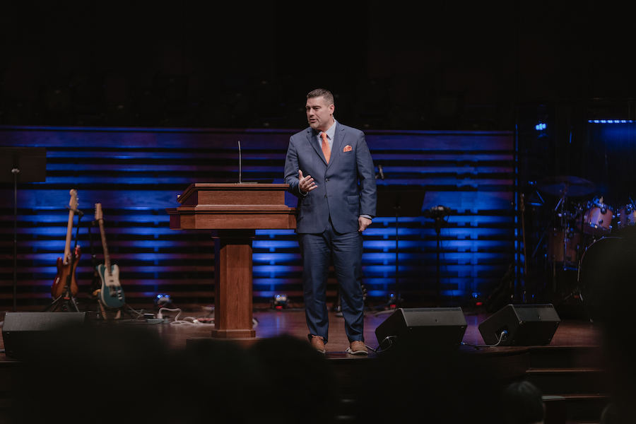 Nathan Lorick at chapel