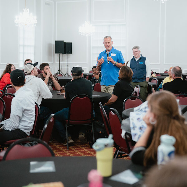 Students hear from the IMB and missionaries during the IMB's Cultural Evening.