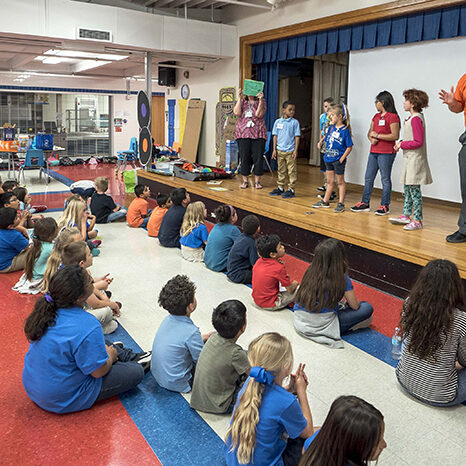 David Nigh, president of Child Evangelism Fellowship of Greater Fort Worth, leads a Good News Club at Liberty Elementary School in White Settlement, TX. A member of Normandale Baptist Church, Nigh uses fellow church members as a part of the team for this Good News Club that meets weekly with elementary-aged children.